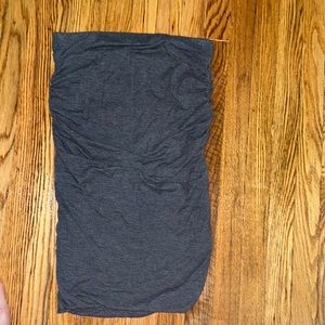 Express Dark Grey Ruched Pencil Skirt knee length